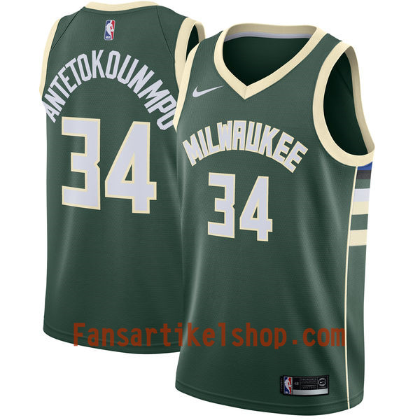 NBA Milwaukee Bucks Trikot Giannis Antetokounm 34 Nike 2017-18 Grün Swingman - Herren NBA Milwaukee Bucks Trikot Giannis Antetokounm 34 Nike 2017-18 Grün Swingman - Herren
